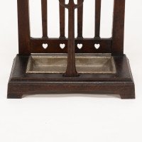 Arts & Crafts Cast Iron Walking Stick & Umbrella Stand with Original Bronze Style Painted Finish - Thumbnail 11