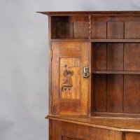 Bath Cabinet Makers, Arts & Crafts Oak Sideboard with Dutch Inlaid Scenes - Thumbnail 7