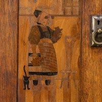 Bath Cabinet Makers, an Arts & Crafts Oak Sideboard with Dutch Inlaid Scenes - Thumbnail 10