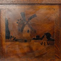 Bath Cabinet Makers, an Arts & Crafts Oak Sideboard with Dutch Inlaid Scenes - Thumbnail 12