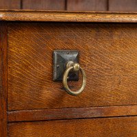 Bath Cabinet Makers, an Arts & Crafts Oak Sideboard with Dutch Inlaid Scenes - Thumbnail 18