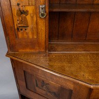 Bath Cabinet Makers, Arts & Crafts Oak Sideboard with Dutch Inlaid Scenes - Thumbnail 21