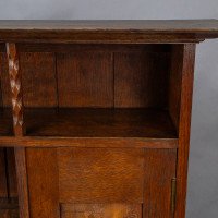 Bath Cabinet Makers, Arts & Crafts Oak Sideboard with Dutch Inlaid Scenes - Thumbnail 25