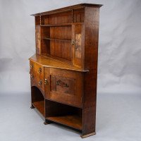 Bath Cabinet Makers, an Arts & Crafts Oak Sideboard with Dutch Inlaid Scenes - Thumbnail 3