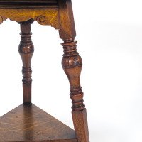 Garnet & Sons of Warrington. A Well-Crafted Aesthetic Movement Oak Side or Cricket Table - Thumbnail 4