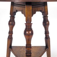 Garnet & Sons of Warrington. A Well-Crafted Aesthetic Movement Oak Side or Cricket Table - Thumbnail 13