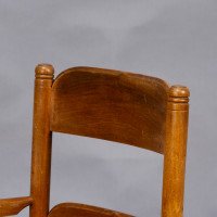 Frank Brangwyn Style, Arts & Crafts Bobbin Turned Cotswold Style Oak Armchair - Thumbnail 13