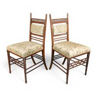 H. W. Batley for Collinson & Lock. A Fine Pair of Aesthetic Movement Side Chairs