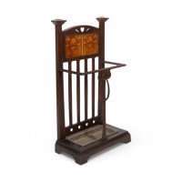 Arts & Crafts Cast Iron Walking Stick & Umbrella Stand with Original Bronze Style Painted Finish - Thumbnail 1
