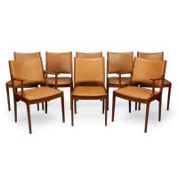 Johannes Andersen Made by Uldum Møbler, Denmark. Set of Eight Dining Chairs - Thumbnail 1