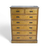 Lambs of Manchester Attributed, a Rare Aesthetic Movement Tall Chest of Drawers