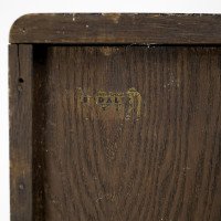 An Art Deco Dark & Limed Oak Glazed Bookcase with Carved Floral Decoration - Thumbnail 14