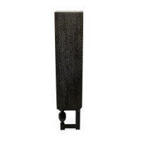 An Art Deco Dark & Limed Oak Glazed Bookcase with Carved Floral Decoration - Thumbnail 3