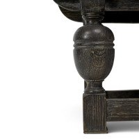 An Art Deco Dark & Limed Oak Glazed Bookcase with Carved Floral Decoration - Thumbnail 11