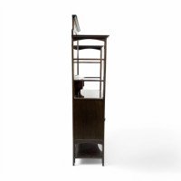 J. S. Henry, attributed. Arts & Crafts Mahogany & Inlaid Display Cabinet - Thumbnail 2