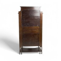 J. S. Henry, attributed. Arts & Crafts Mahogany & Inlaid Display Cabinet - Thumbnail 3