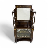 J. S. Henry Attributed, Arts & Crafts Mahogany & Inlaid Display Cabinet - Thumbnail 2