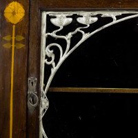 J. S. Henry, attributed. Arts & Crafts Mahogany & Inlaid Display Cabinet - Thumbnail 9