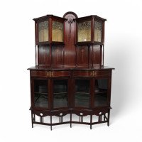 G. M. Ellwood for J. S. Henry. A Fine Exhibition Quality Arts & Crafts Display Cabinet