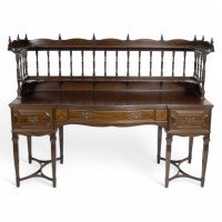 George Jack for Morris & Co., Arts & Crafts Inlaid Mahogany Sideboard - Thumbnail 1