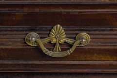 Lamb of Manchester, Aesthetic Movement Walnut Writing Desk with New Leather - Thumbnail 4