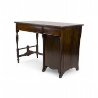 Lamb of Manchester, Aesthetic Movement Walnut Writing Desk with New Leather - Thumbnail 13