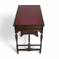 Lamb of Manchester, Aesthetic Movement Walnut Writing Desk with New Leather - Thumbnail 19