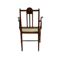 Liberty & Co. In the style of G. M. Ellwood, Arts & Crafts Walnut Armchair - Thumbnail 4