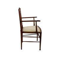 Liberty & Co. In the style of G. M. Ellwood, Arts & Crafts Walnut Armchair - Thumbnail 5