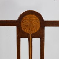 Liberty & Co. In the style of G. M. Ellwood, Arts & Crafts Walnut Armchair - Thumbnail 8