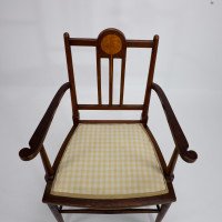 Liberty & Co. In the style of G. M. Ellwood, Arts & Crafts Walnut Armchair - Thumbnail 9