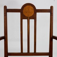 Liberty & Co. In the style of G. M. Ellwood, Arts & Crafts Walnut Armchair - Thumbnail 12