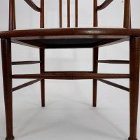 Liberty & Co. In the style of G. M. Ellwood, Arts & Crafts Walnut Armchair - Thumbnail 13