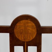 Liberty & Co. In the style of G. M. Ellwood, Arts & Crafts Walnut Armchair - Thumbnail 15