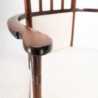 Liberty & Co., Style of. Probably Made by William Birch. An Arts & Crafts Mahogany Armchair - Thumbnail 13