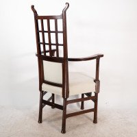 Liberty & Co., (style Of) Probably Made by William Birch. An Arts & Crafts Mahogany Armchair - Thumbnail 7