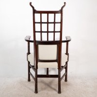 Liberty & Co., Style of. Probably Made by William Birch. An Arts & Crafts Mahogany Armchair - Thumbnail 6