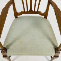 Liberty & Co., Arts & Crafts Mahogany Armchair with Art Nouveau Back - Thumbnail 10