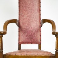 J. S. Henry. Ash Arts & Crafts Armchair with Elongated Back & Curled Ears to the Top - Thumbnail 4