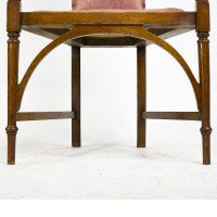 J. S. Henry. Ash Arts & Crafts Armchair with Elongated Back & Curled Ears to the Top - Thumbnail 11