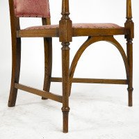 J. S. Henry. Ash Arts & Crafts Armchair with Elongated Back & Curled Ears to the Top - Thumbnail 12