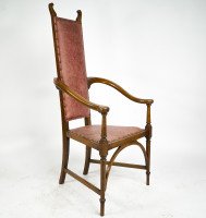 J. S. Henry. Ash Arts & Crafts Armchair with Elongated Back & Curled Ears to the Top - Thumbnail 14