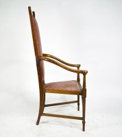 J. S. Henry. Ash Arts & Crafts Armchair with Elongated Back & Curled Ears to the Top - Thumbnail 18