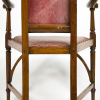J. S. Henry. Ash Arts & Crafts Armchair with Elongated Back & Curled Ears to the Top - Thumbnail 20