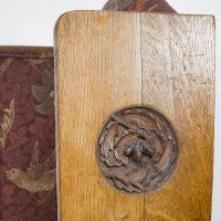 G. M. Ellwood Attributed, Arts & Crafts Armchair with Morris & Co., bird Fabric - Thumbnail 5
