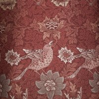 G. M. Ellwood Attributed, Arts & Crafts Armchair with Morris & Co., bird Fabric - Thumbnail 14