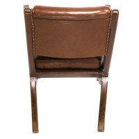 E. W. Pugin, Style of. Arts & Crafts Oak & Leather Armchair with Organic Styling - Thumbnail 5