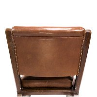 E. W. Pugin, Style of. An Arts & Crafts Oak & Leather Armchair with Organic Styling - Thumbnail 9
