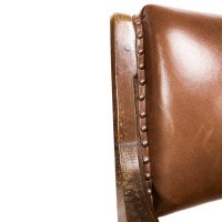 E. W. Pugin, Style of. Arts & Crafts Oak & Leather Armchair with Organic Styling - Thumbnail 10