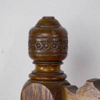 Bruce Talbert, attributed. Probably Made by Gillows. A Gothic Revival Oak Armchair - Thumbnail 3